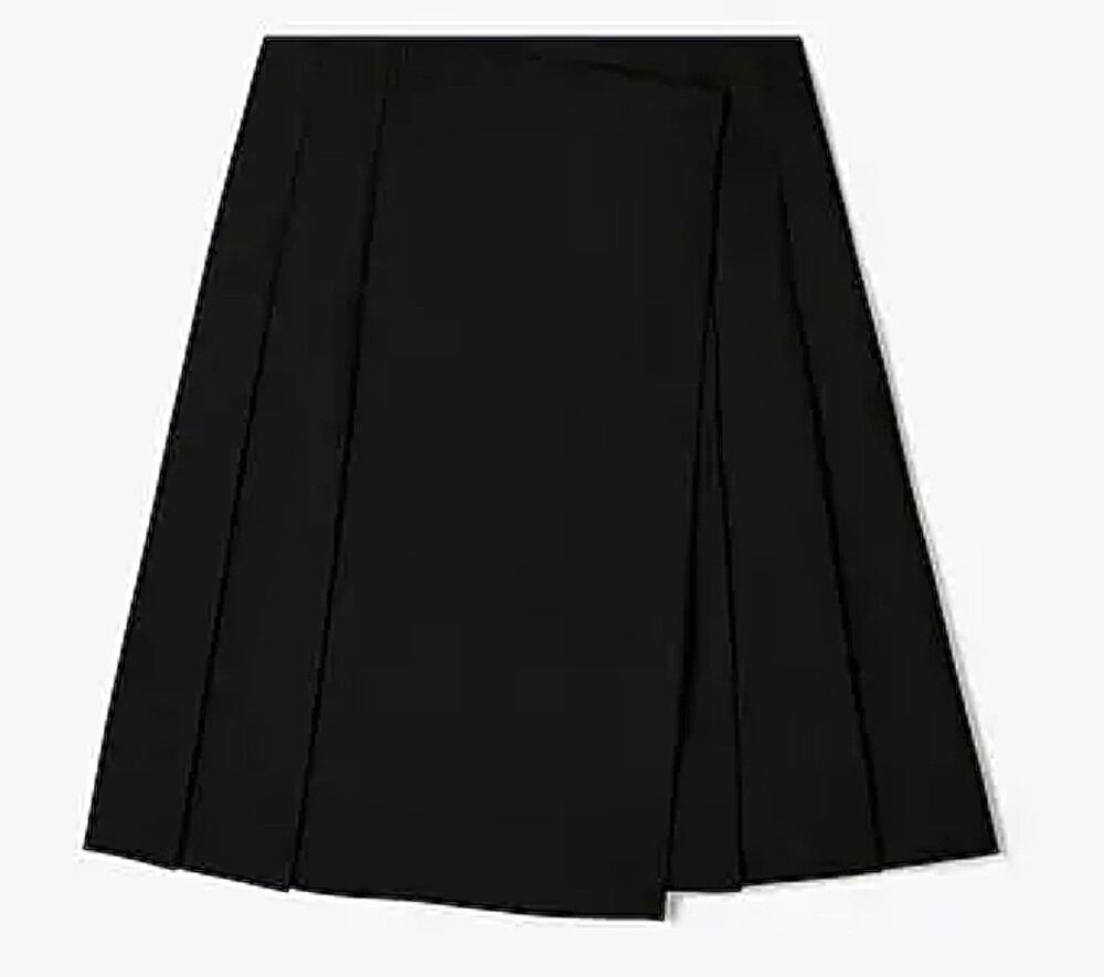 NWOT TORY BURCH  Stretch Wool Wrap Pleated Skirt MSRP $998 Size 10